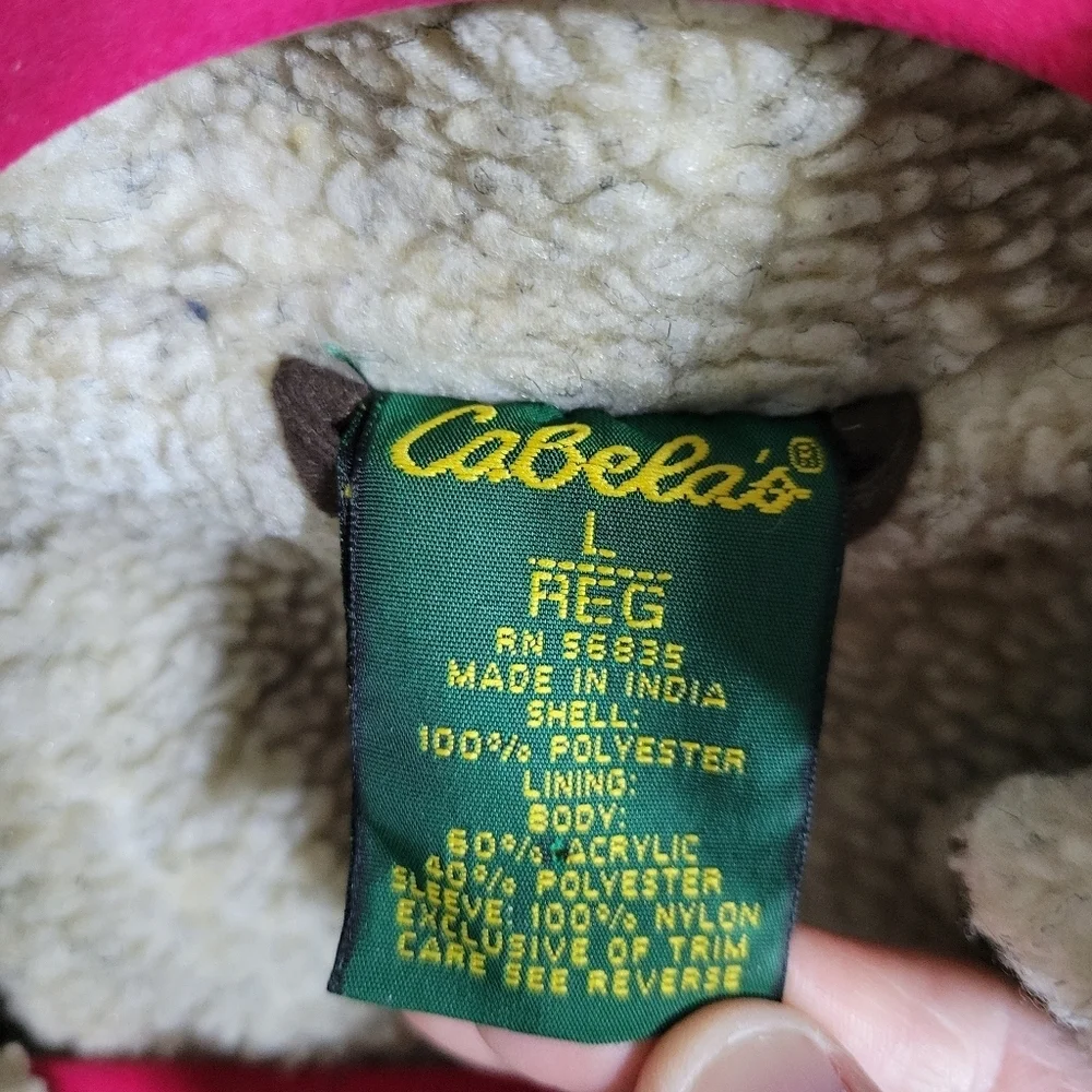 Cabela's Kid's Green Fleece Jacket, Size L